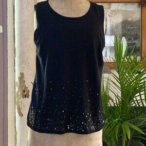 Curio knit black tank top